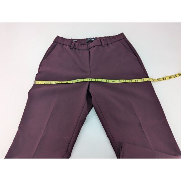 Talbots Cambridge Pull on Red Maroon High Rise Straight Leg Pants Size 8P Short - Picture 10 of 11